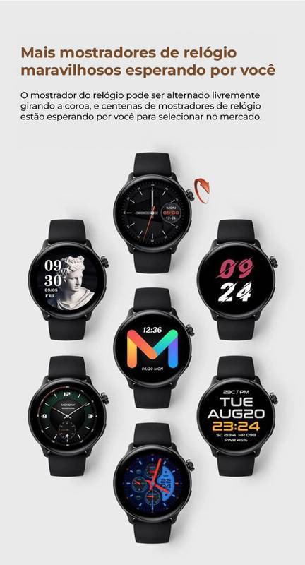 Relógio Digital  Mibro Lite 2 | Tela Amoled | 2ATM | Duas Pulseiras